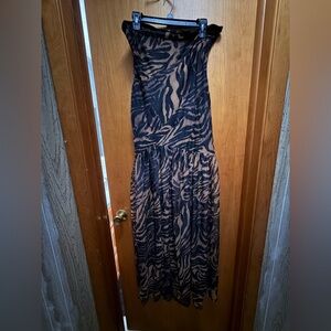 Elegant Zebra Print Dress